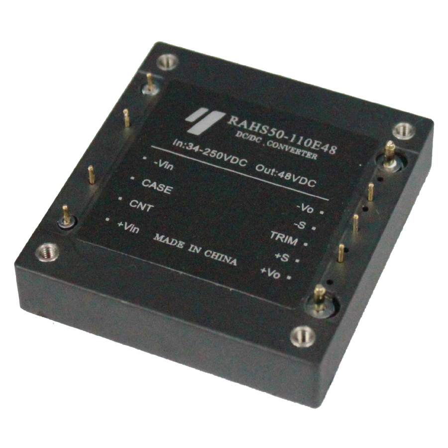 RAHS50-110E48 1:8 Ultra-wide input Railway DC/DC Converter                     